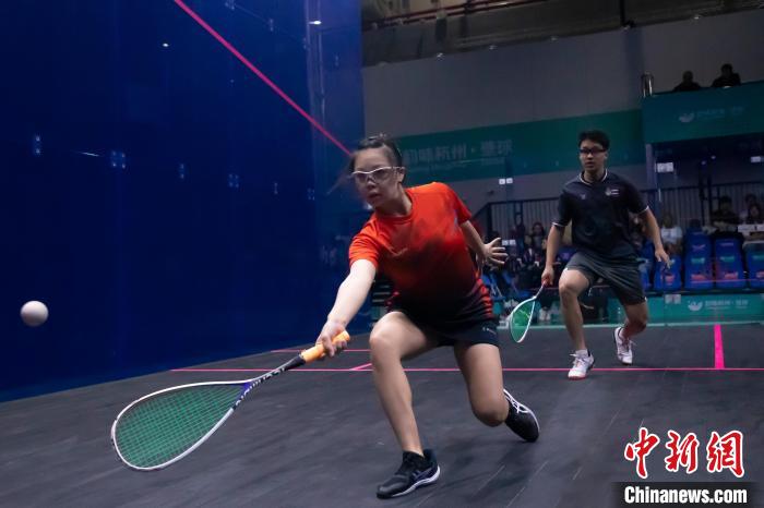 韵味杭州2023亚洲壁球混双在杭州奥体中心国博壁